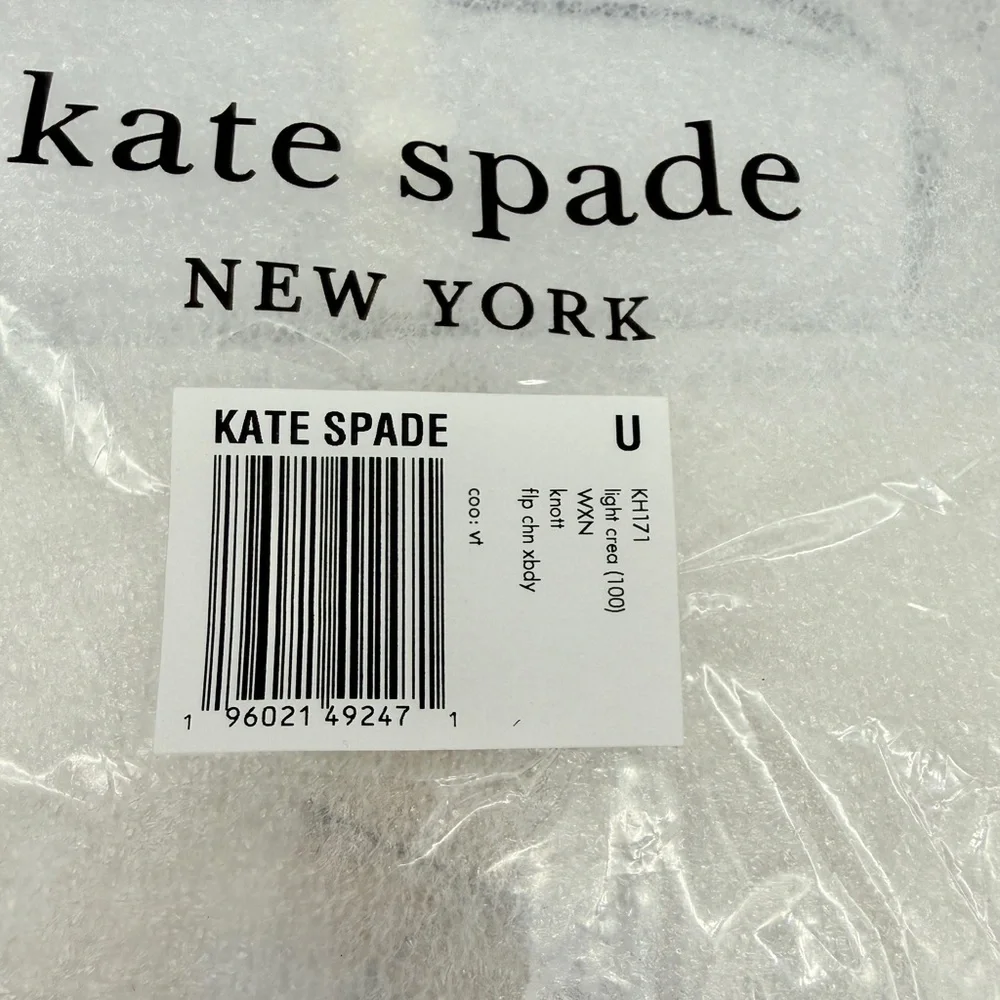 Kate Spade Knott Colorblocked Flap Chain Crossbody Light Cream Multi